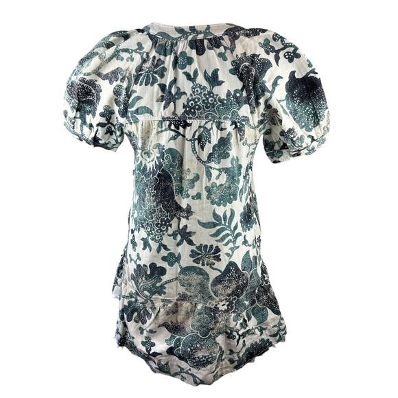 NWT Anthropologie x Pilcro Printed Puff Sleeve Dress Cotton Linen Blend Small - Picture 8 of 16